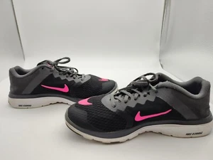 Nike FS Lite Run 3 Running Sneakers Black/Gray/Pink Women's Size 9 Shoes-NICE - Picture 1 of 9
