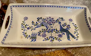 Vintage Figgjo Turi-Design Lotte Norvegia, blu bianco piatto da forno/servizio/vassoio - Foto 1 di 5