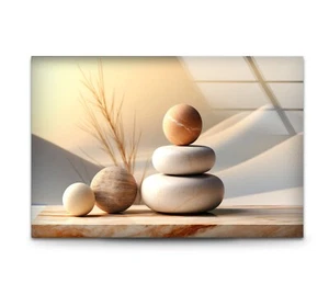 Arte de pared de vidrio con piedras de spa manchadas - Imagen 1 de 6