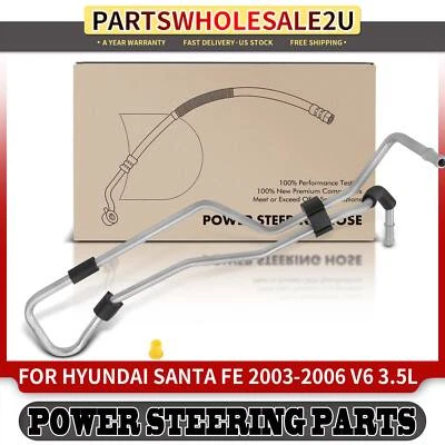 Power Steering Return Line Hose for Hyundai Santa Fe 2003-2006 3.5L Cooler Tube - Image 1 of 4