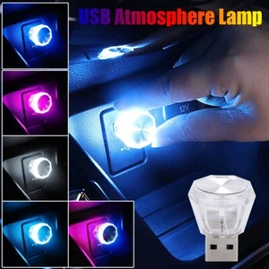 USB LED Coche Decoración de Interiores Luz Neón Atmósfera Ambiente Bombilla Accesorios - Imagen 1 de 22