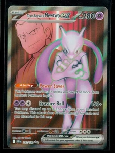 Pokemon TEAM ROCKET'S MEWTWO EX 213/182 - Destined Rivals - ULTRA RARO ARTE COMPLETO - Imagen 1 de 1