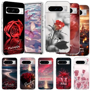 Cover personalizzata fiore rosso per telefono Google Pixel 9A 8 Pro 7A 6 5 4A TPU - Foto 1 di 58
