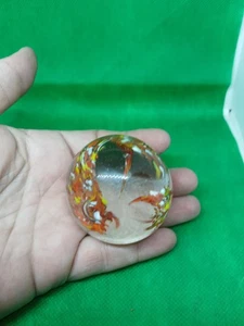 Vintage Glas Briefbeschwerer rot, orange, gelb - Bild 1 von 11