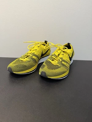 nike flyknit trainer Bright citron used men’s size 6.5 yellow No Box - Image 1 of 4