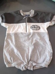 Vtg 90s Baby BUM Equipment Shirt One Piece Romper Colorblock Boys 3-6m - Picture 1 of 5