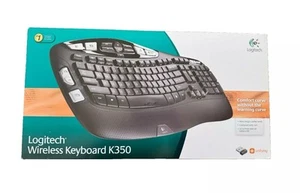 Logitech K350, 920-001996 Comfort Wave Wireless Keyboard, Black - Photo 1/9