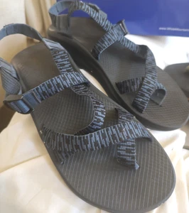 CHACO MEN Z/2 Eco Classic Sports Sandals Blue Black Spotted Sole Size US 11 M - Picture 1 of 6