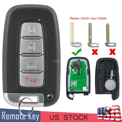 Chaveiro de carro Prox controle remoto 4B para Hyundai Sonata Azera Genesis 2011-2014 SY5HMFNA04 - Imagem 1 de 4