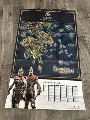 Assassins Creed Odyssey Poster/ Map Kassandra Ancient Greece Foldable - Image 1 of 2