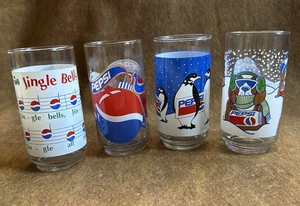 Juego completo de vasos de Navidad vintage 1992 Pepsi-Cola 16 oz St. Bernards Jingle - Imagen 1 de 24