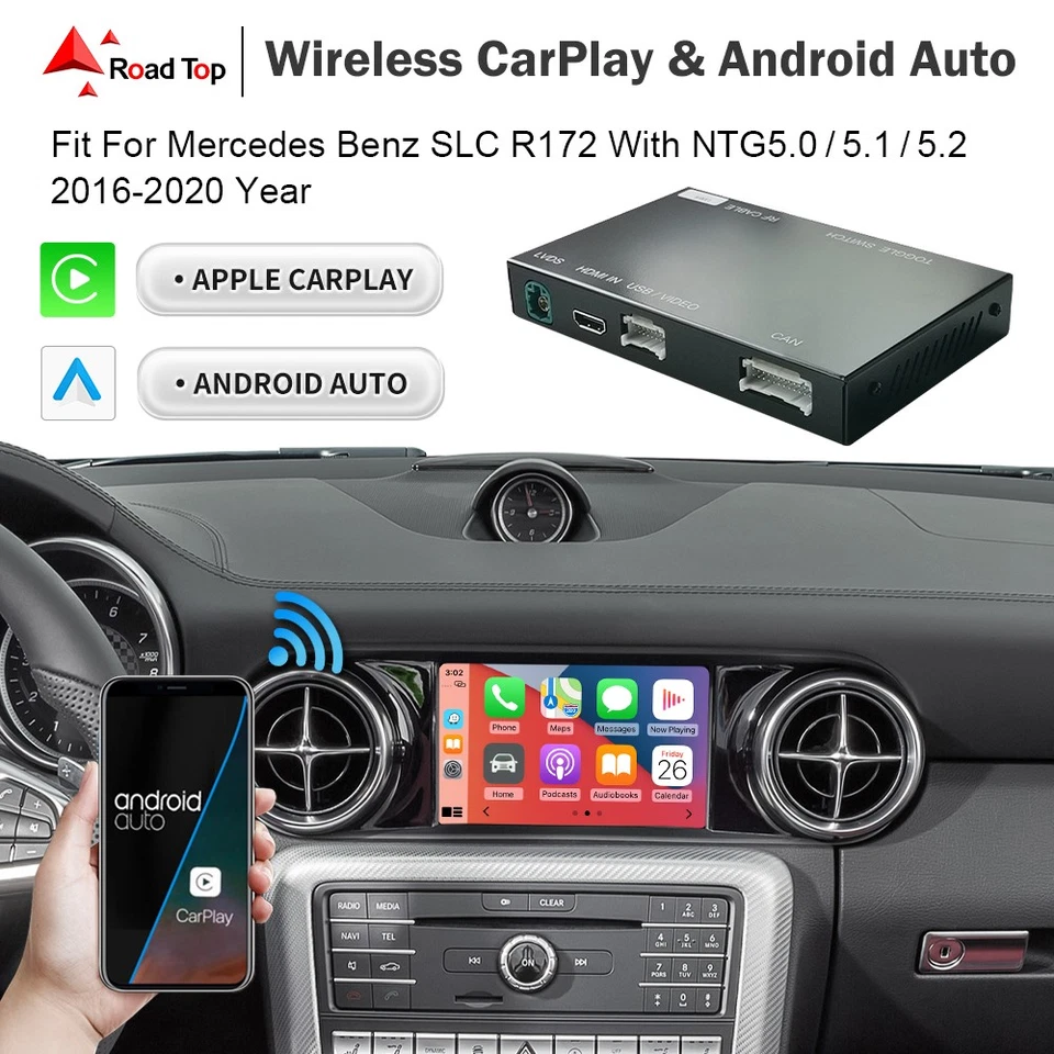 Wireless CarPlay MirrorLink For Mercedes Benz SLC R172 NTG5. vs Android Auto - Image 1 of 4