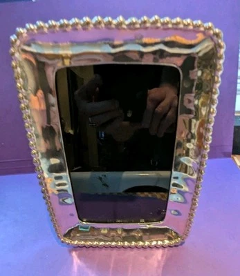 Michael Aram Molten Beaded Picture Frame Silver Tone - Image 1 of 4