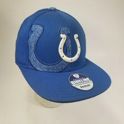 Reebok Indianapolis Colts NFL Equipment Fitted Hat Cap Adult S/M Blue  - Изображение 1 из 4
