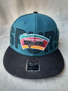 San Antonio Spurs Teal Black Two Tone Adjustable Old 47 Snapback Hat Cap 🏀🏀 - Picture 1 of 12