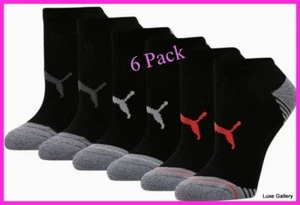 Puma sport 6 pack pairs Socks Sock women  Athletic Crew Low Cut   shoe size 9-11 - Picture 1 of 1