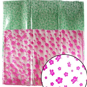 50*70cm Flower Print Cellophane Sheets! Clear Coloured Patterned Cello Wrap - Picture 1 of 7