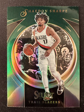 2022-23 PANINI SHAEDON SHARPE SELECT CERTIFIED GREEN PRIZM ROOKIE CARD RC SP SSP