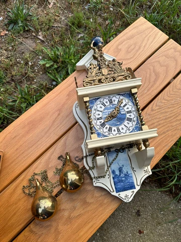 VTG Dutch Clock "Nu Elck Syn Sin" Dutch Atlas Wall Clock Cover