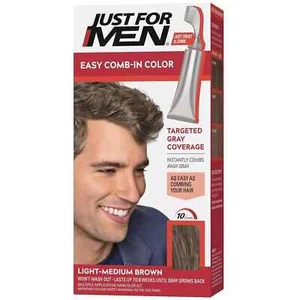 Just For Men LIGHT MEDIUM BROWN Easy Comb-In Applicator Hair Color #A-30 - Picture 1 of 1