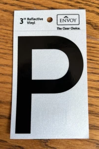 ENVOY 3" Reflective Vinyl Self Adhesive Sticker Letter P - Picture 1 of 2