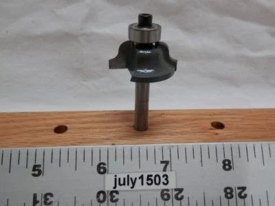 (1) NUEVA MLCS 5/32" R Roman Ogee Punta de Carburo Romana Broca 1/4" Guía de Vástago n2 Foto 1 de 4