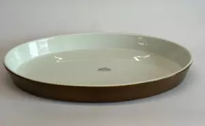 Pillivuyt Porcelain Large Oval Baking Dish - Brown - 43cm x 27.5m x 4.5 #27E80 - Imagen 1 de 6
