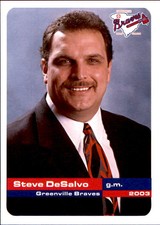 2003 Greenville Braves Grandstand #9 Steve DeSalvo General Manager Baseball Card