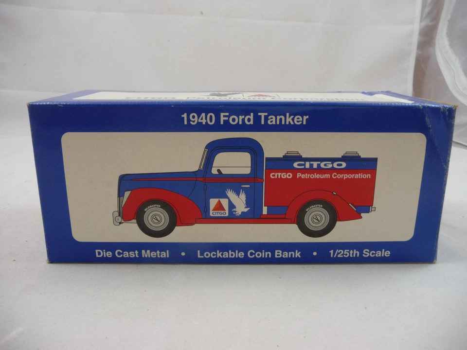 Citgo Liberty Classics 1940 Ford Tanker Coin Bank Truck 1 25