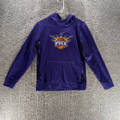Phoenix Suns Hoodie Sweatshirt Youth Large Purple Long Sleeve Pullover NBA Logo Cover
