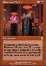 MTG magic cards 1x x1 Light Play, English Dwarven Shrine Odyssey