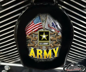 Harley Davidson Custom Horn cover Touring Dyna Softail Sportster M8 - ARMY - Picture 1 of 1