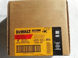 DEWALT 4 IN. DISCO DE FIBRA/PAQUETE DE 25 ÓXIDO DE ALUMINIO GRANO 80 - Imagen 1 de 2