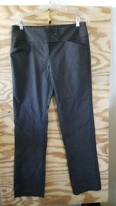 Pantalones informales Tracy Evans Limited talla 9 altos grises bolsillos cremallera botón - Imagen 1 de 9