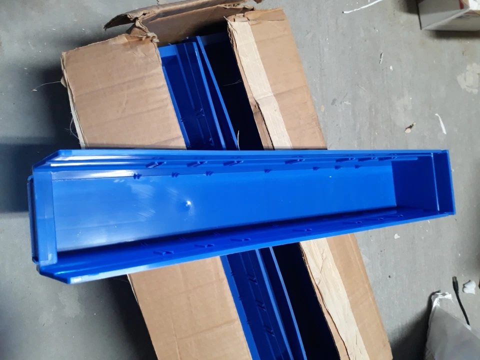 Quantum Storage Economy Shelf Bins- 23 5/8inx4 1/8inx4in Size Blue  - Image 1 of 1