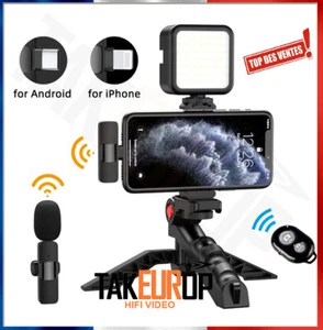 Kit Portable Tournage Vlog youtube instagram snapchat Lavalier Micro Mic video - Photo 1/9