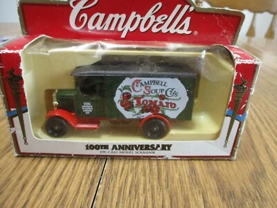 Campbell's 100 Aniversario Diecast Modelo Delivey Van Sopa de Tomate  Foto 1 de 4
