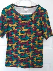 LulaRoe Daschund Shirt Really Cute Preowned But Barely If Ever Worn Size Small - Picture 1 of 4