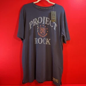 Under Armour Men's Project Rock ST Short Sleeve Shirt 1379748-410 NWT Large - Picture 1 of 5