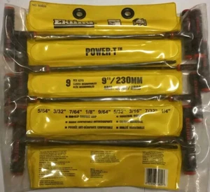 9 Piece Eklind 60809 Power-T Handle Ball-Hex Key Allen Wrench- SAE Inch - Picture 1 of 5