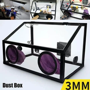 Dust Box 110V 3mm Fully Enclosed Electric Grinding Table Polisher Acrylic Cover - Picture 1 of 13