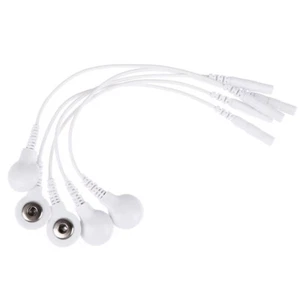 5Pcs 3.5mm Plug Massager Machine Adapter Tieline Short Cables Electrode Wi*h* - Picture 1 of 9