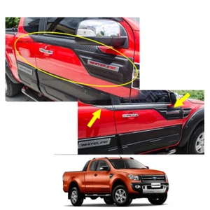 Side Molding Window Sill Trim Matte Black 4Pc For Ford Ranger T6 Cab 2012 - 2017 - Picture 1 of 3