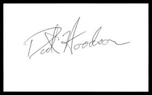 Scheda indice AUTO autentica firmata DICK WOODSON YANKEES - Foto 1 di 2