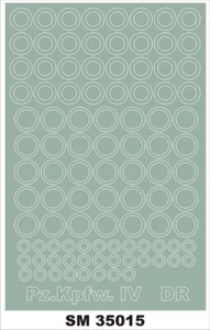 Montex 1/35 PzKpfw.IV Wheel Paint Mask for Dragon kit (1 Sheet) - Bild 1 von 1