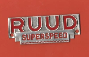 VINTAGE RUDD SUPERSPEED BLECHSCHILD 4" X 1 1/2" RENNWAGEN - Bild 1 von 1
