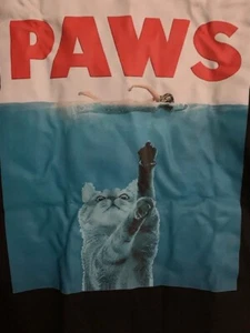 T shirt Jaws CAT spoof PAWS  New 100% Cotton ALL sizes - Picture 1 of 2