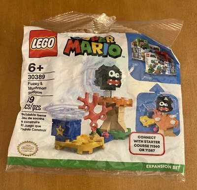 Lego Super Mario 30389 Fuzzy & Mushroom Platform Polybag Sealed - 39 Pieces - Image 1 of 2