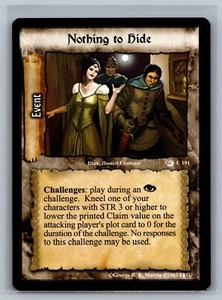 A Game of Thrones CCG Nothing to Hide #191 GOT TCG Ice and Fire Edition - Picture 1 of 2