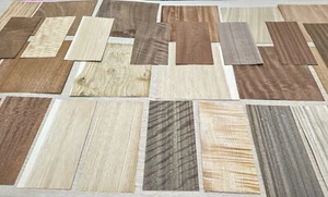 Holzfurnier Musterpaket mit 30 Stück verschiedene Arten heimisch exotisch roh 1/42" - Bild 1 von 4